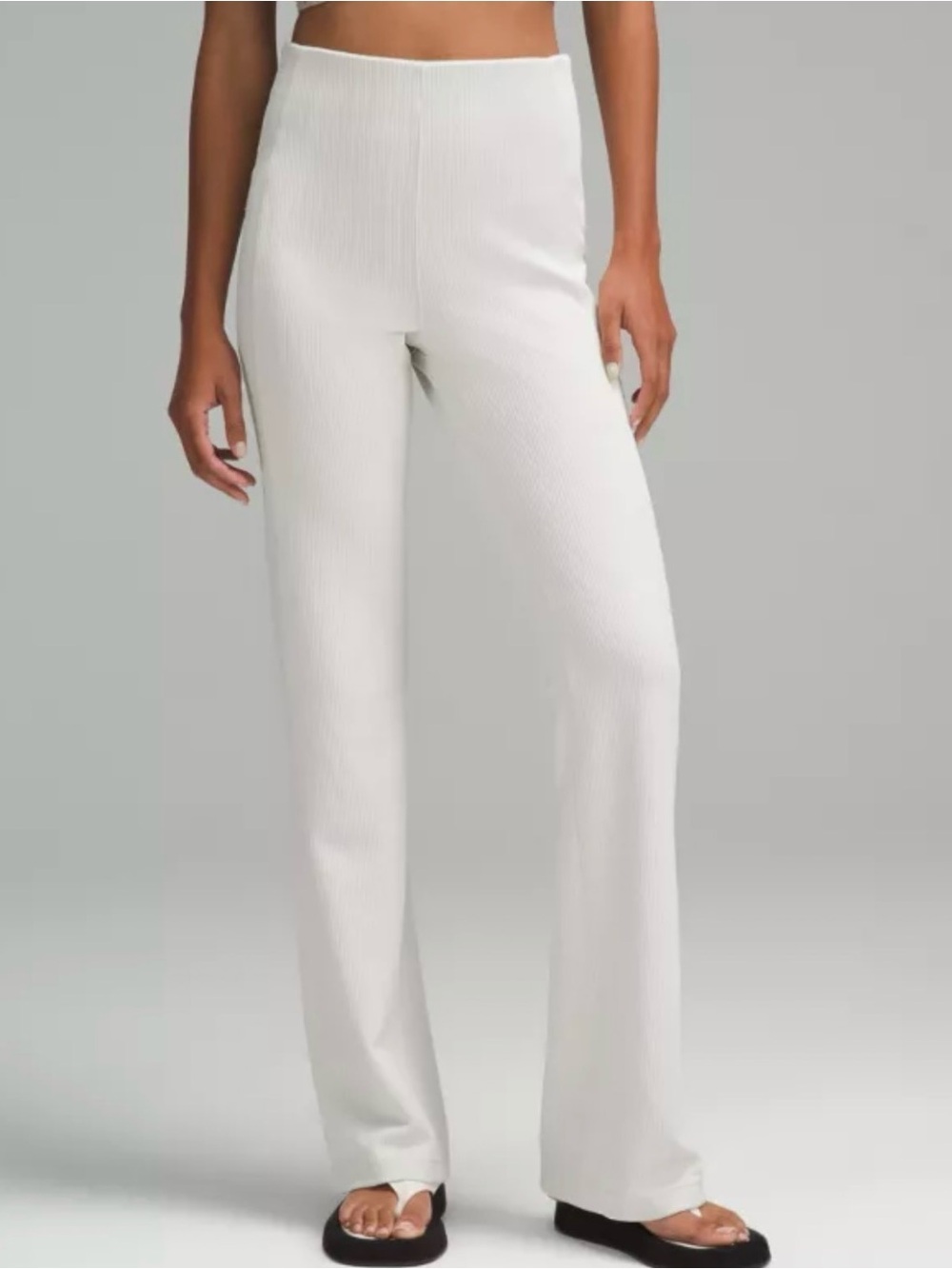 lululemon athletica Ribbed Wide-Leg Pants in White
